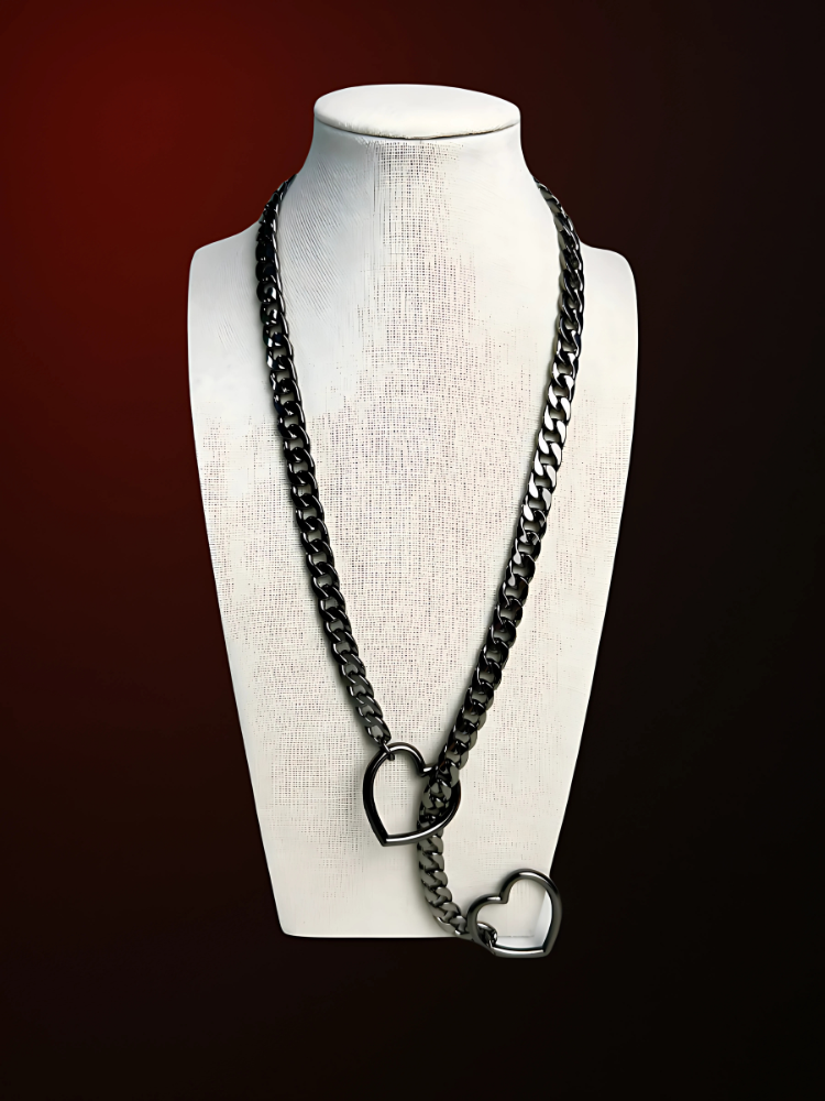 Gleitschloss-Herz-Kette