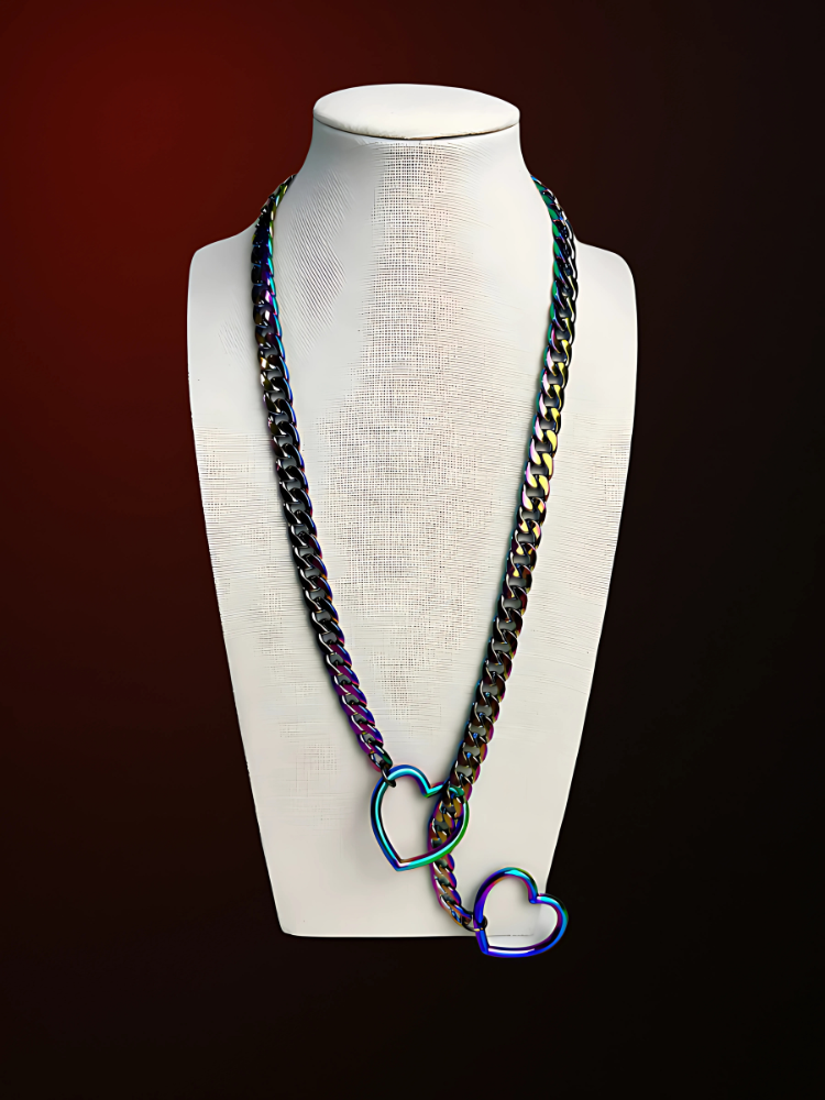 Gleitschloss-Herz-Kette