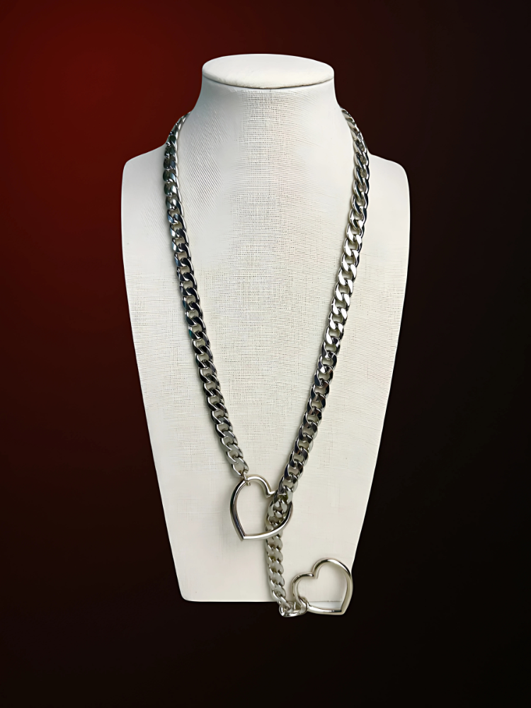 Gleitschloss-Herz-Kette