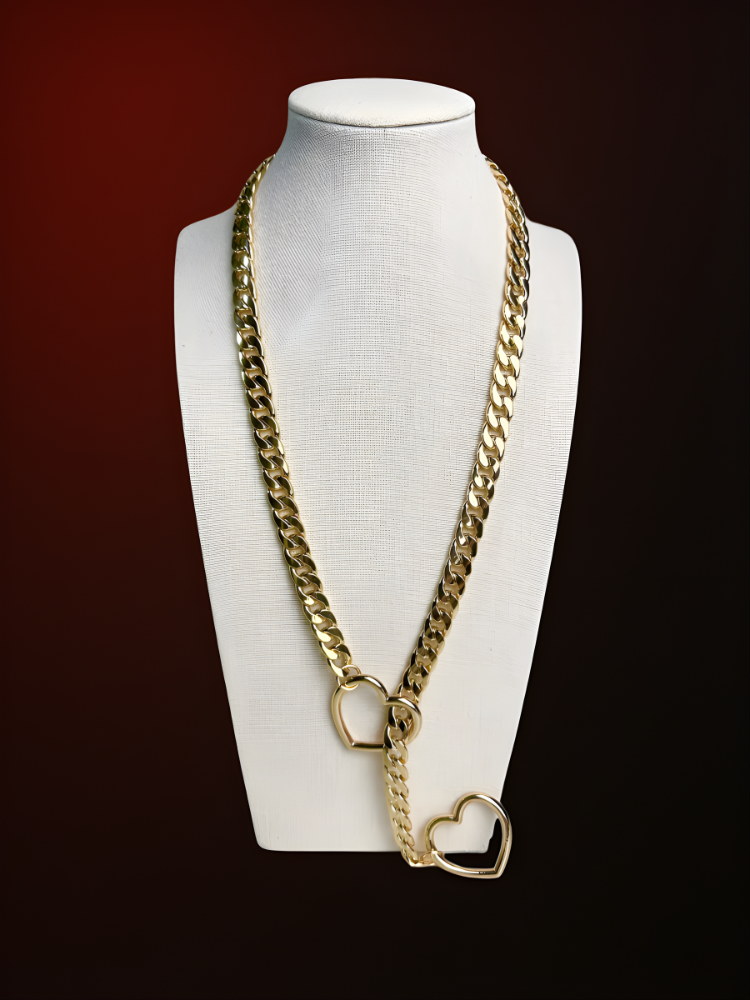 Gleitschloss-Herz-Kette